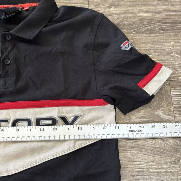 Victory Motorcycle Polo Shirt Mens S Black Red White Logo Bikers EUC - Picture 7 of 12